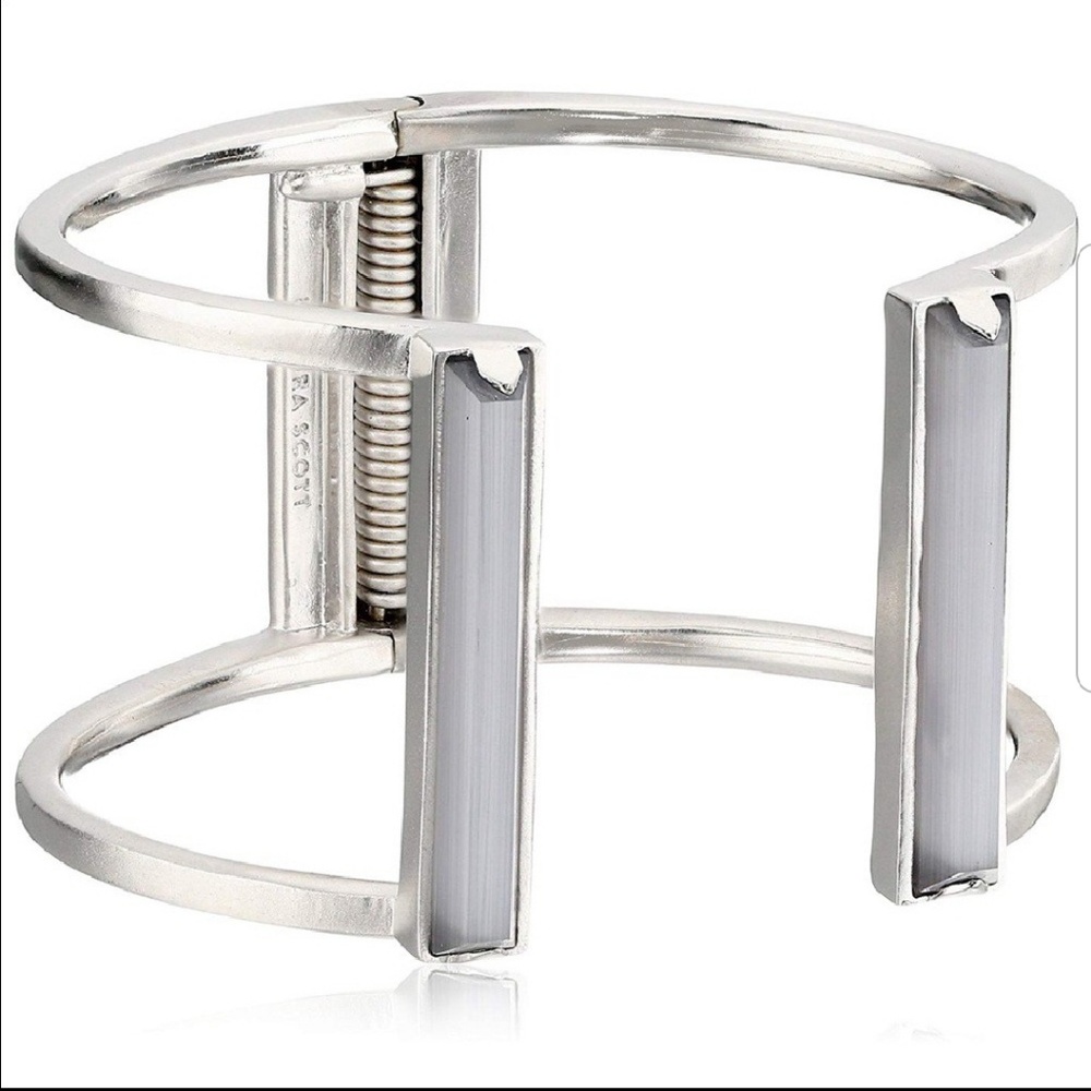 Kendra Scott Gavin cuff bracelet slate silver RARE NWT